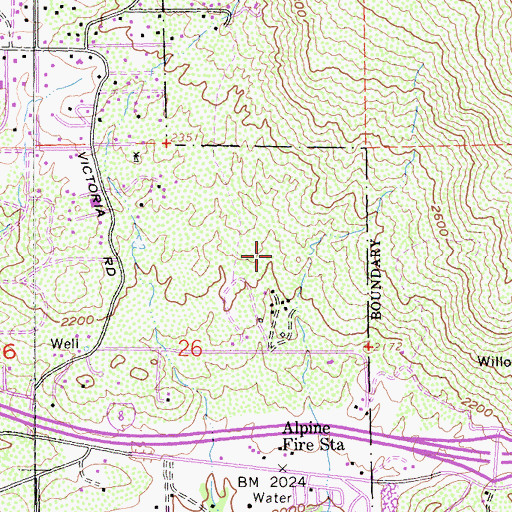 Topographic Map of Descanso Ranger District, CA