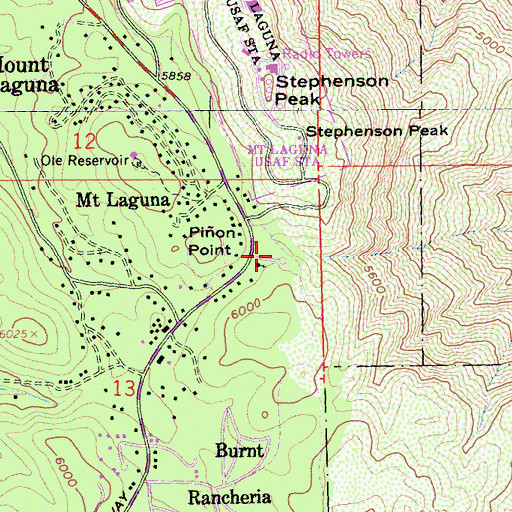 Topographic Map of Desert View Picnic Site, CA