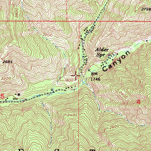 Topographic Map of Holy Jim Trailhead, CA