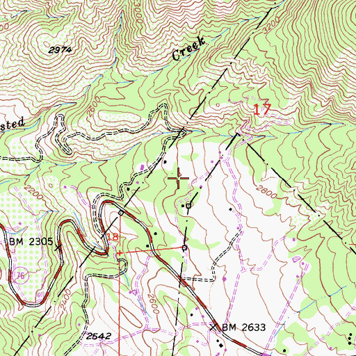 Topographic Map of La Jolla Indian Reservation Volunteer Fire Department, CA