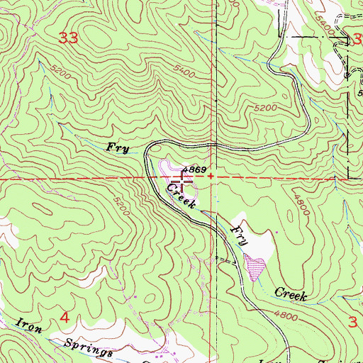 Topographic Map of Observatory Campground, CA