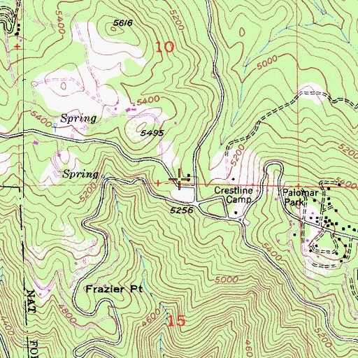 Topographic Map of Palomar Mountain Interpretive Site, CA