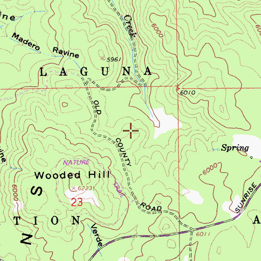 Topographic Map of Agua Dulce Campground, CA