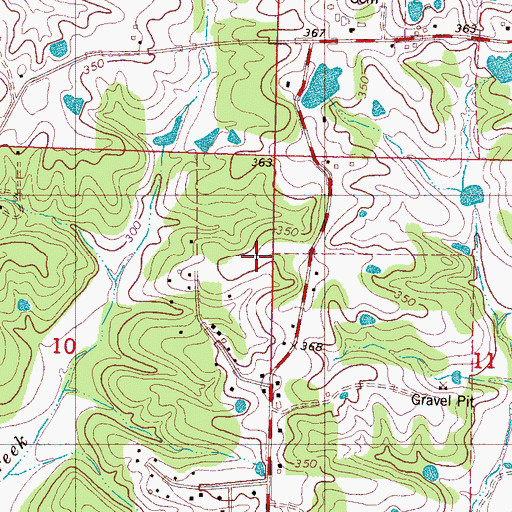 Topographic Map of Buckner Landing (historical), AR