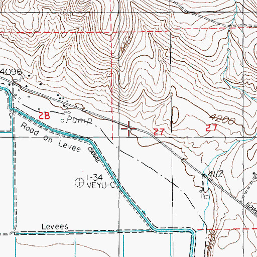 Topographic Map of Klamath Hills Trailhead, OR