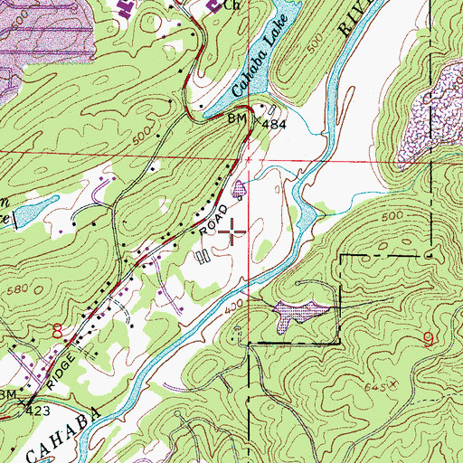 Topographic Map of Hoover Sports Park East, AL
