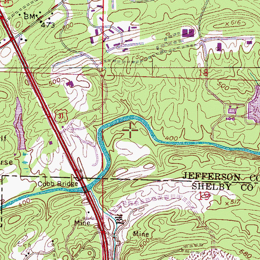 Topographic Map of Riverchase Sports Park, AL