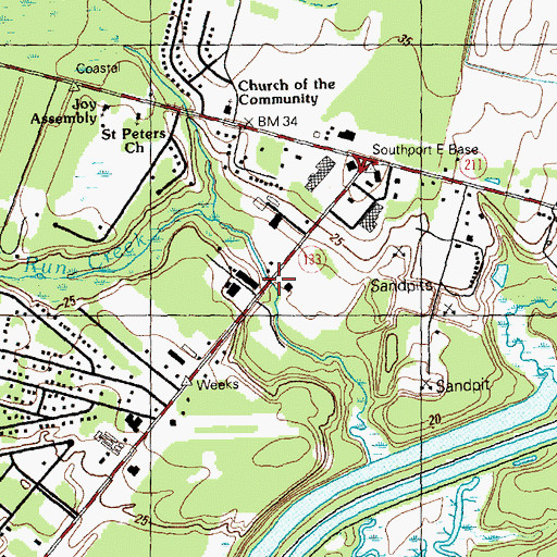 Topographic Map of Generations Church, NC