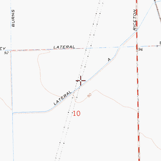 Topographic Map of Lateral A, CA