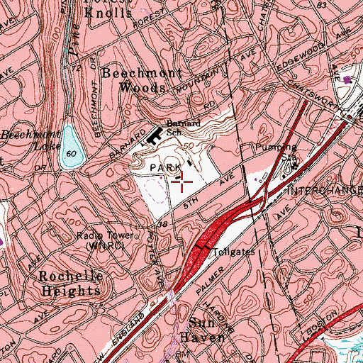 Topographic Map of City Park, NY