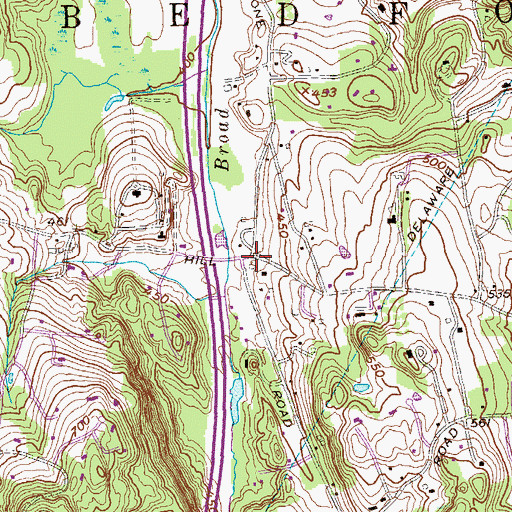 Topographic Map of Cohansey, NY