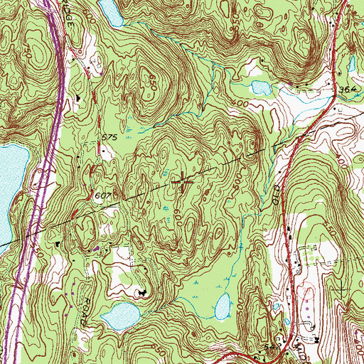 Topographic Map of Coman Hills, NY