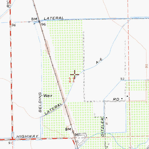 Topographic Map of Lateral A-6, CA