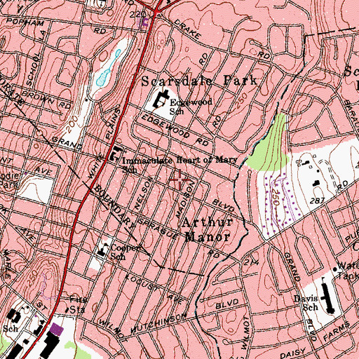 Topographic Map of Davis Park, NY