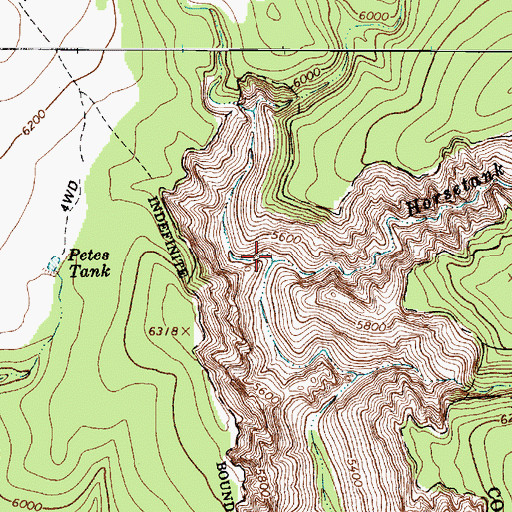 Topographic Map of Horsetank Wash, AZ