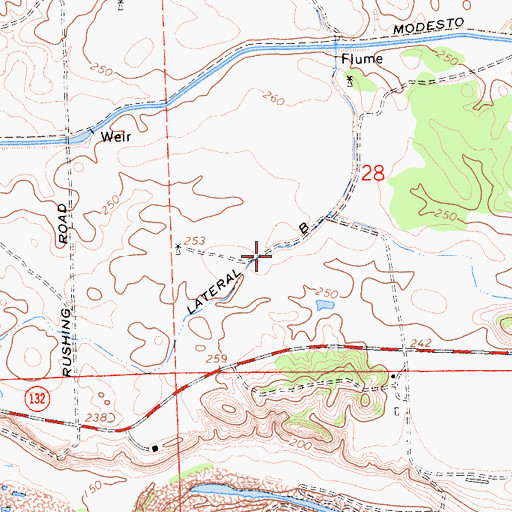 Topographic Map of Lateral B, CA