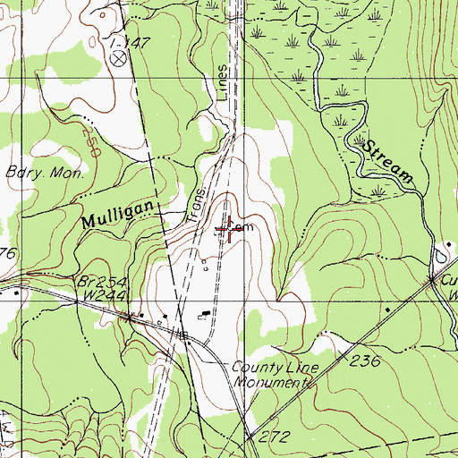 Topographic Map of Weeks Cemetery, ME