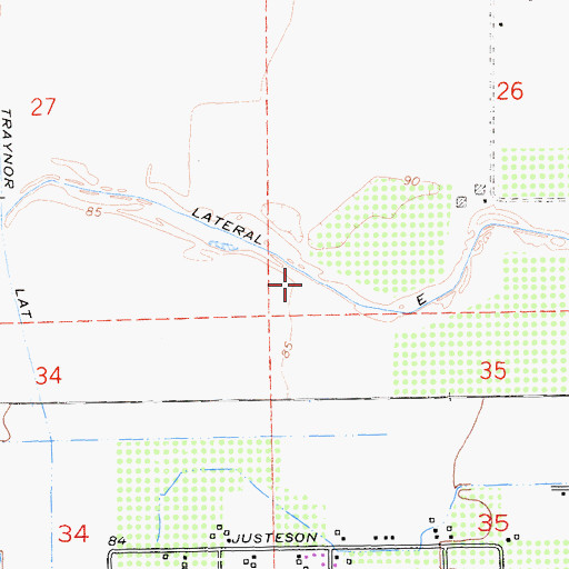Topographic Map of Lateral East, CA