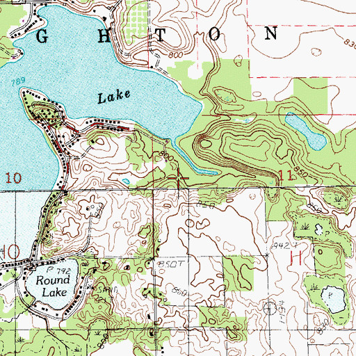 Topographic Map of Holiday Gardens Mobile Home Park, MI