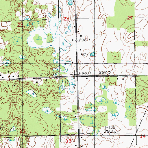 Topographic Map of South Ensley United Methodist Church, MI