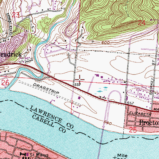 Topographic Map of Three Gables Surgery Center, OH