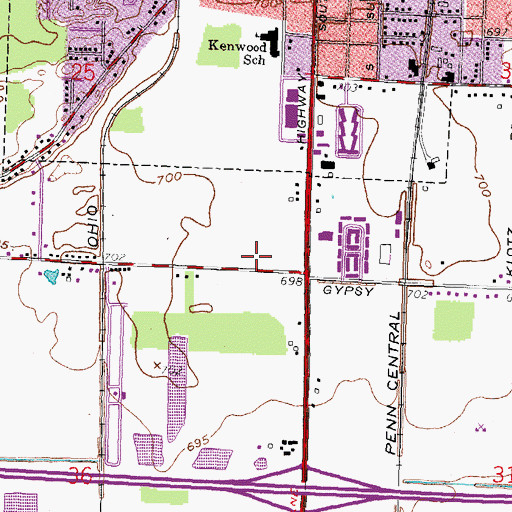 Topographic Map of Behavioral Connections of Wood County, OH