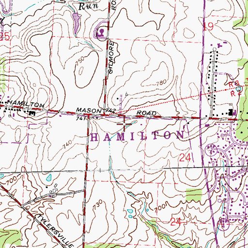 Topographic Map of Butler County Medical Center, OH