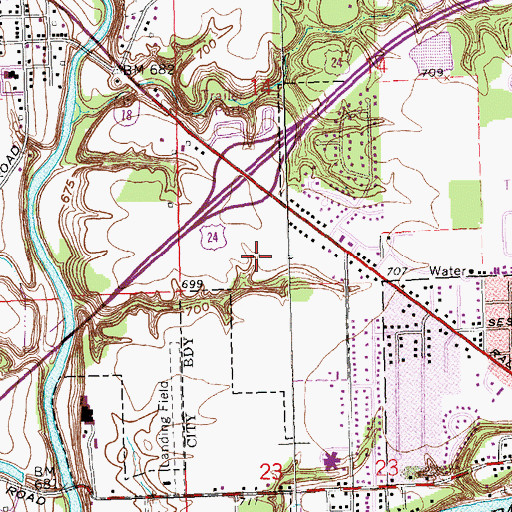 Topographic Map of Defiance Regional Medical Center, OH