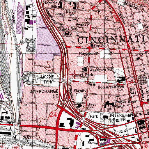 Topographic Map of Center for Chemical Addictions Treatment Center, OH