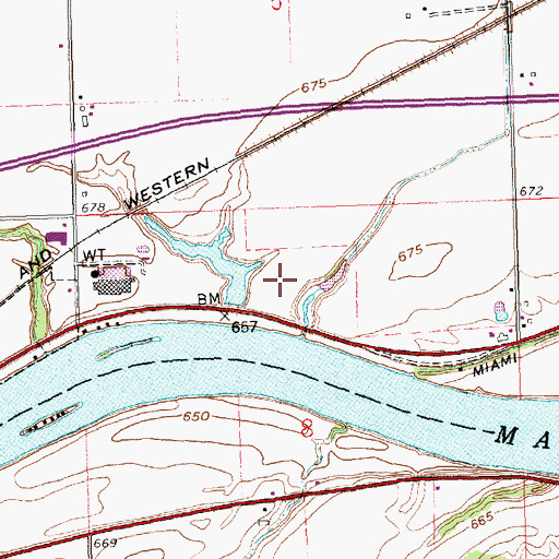 Topographic Map of Henry County Hospital, OH