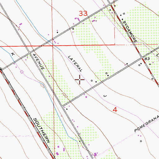 Topographic Map of Lateral J, CA