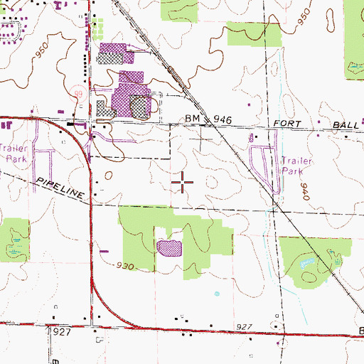 Topographic Map of Mercy Willard Hospital, OH