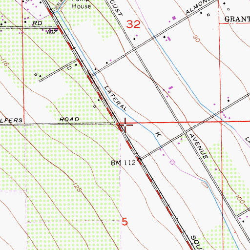 Topographic Map of Lateral K, CA