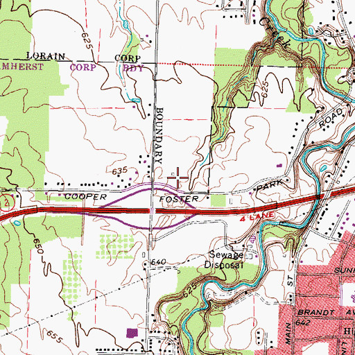 Topographic Map of Cleveland Clinic Lorain Family Health and Surgery Center, OH