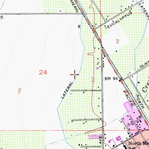 Topographic Map of Lateral M, CA