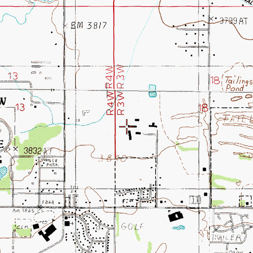 Topographic Map of Lewis and Clark County Volunteer Fire Department, MT