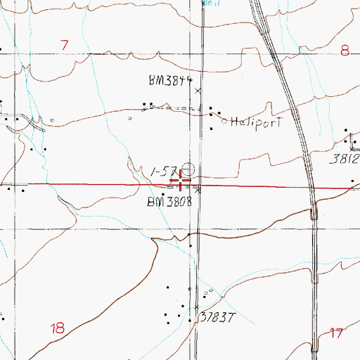 Topographic Map of West Helena Valley Volunteer Fire Department Station 2, MT