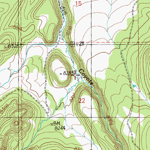 Topographic Map of Mamie Creek, AZ
