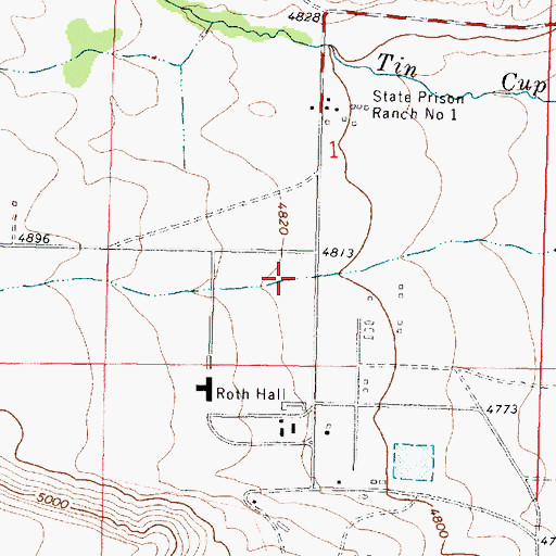 Topographic Map of Montana State Prison, MT