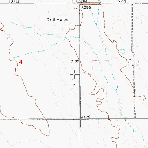 Topographic Map of Inverness Volunteer Fire Department Substation, MT