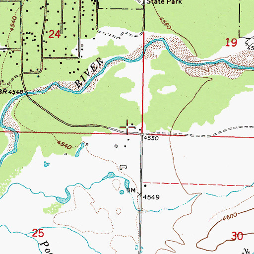 Topographic Map of Lewis and Clark County Sheriff's Substation, MT