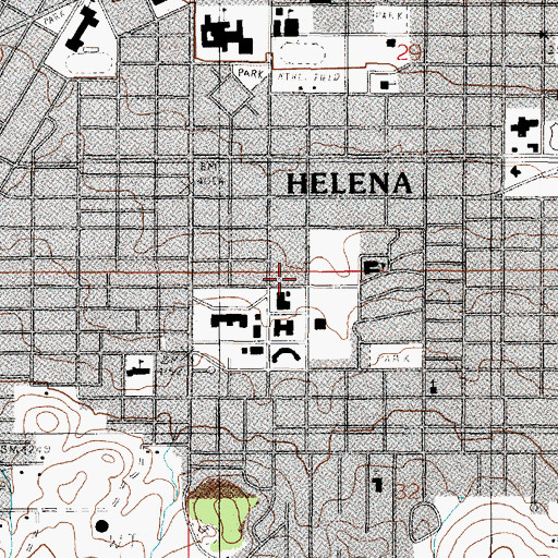 Topographic Map of Montana Fish Wildlife and Parks Law Enforcement Division, MT