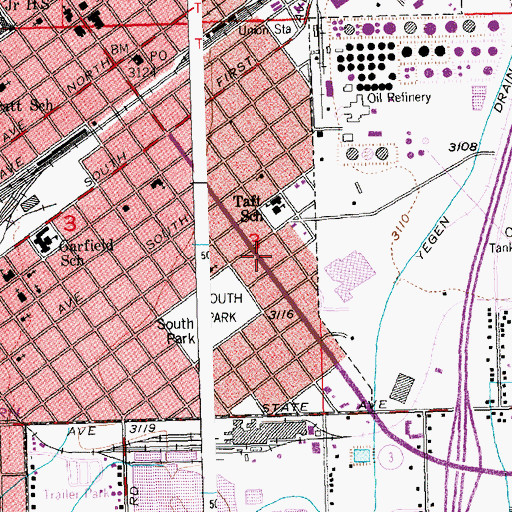Topographic Map of Montana Narcotics Bureau Division of Criminal Investigation, MT