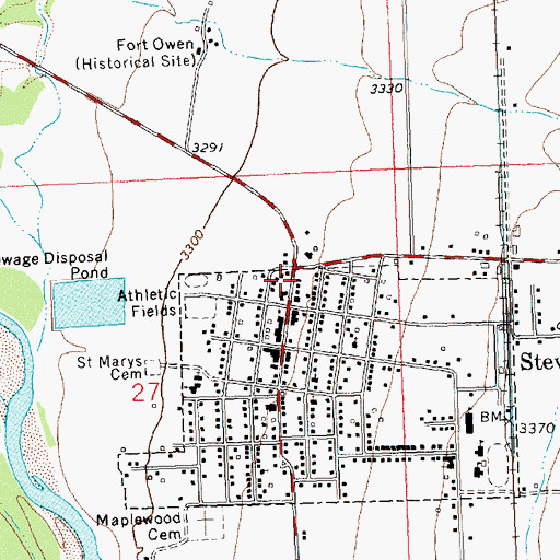 Topographic Map of Ravalli County Sheriff's Office Substation, MT