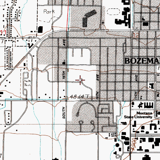 Topographic Map of Gallatin County Sheriff's Office, MT