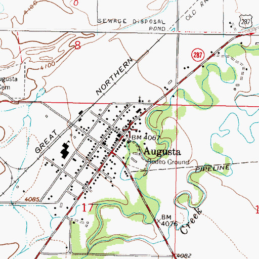 Topographic Map of Lewis and Clark County Sheriff's Substation, MT