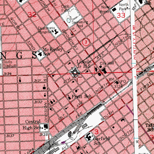 Topographic Map of Department of Homeland Security Federal Protective Service, MT