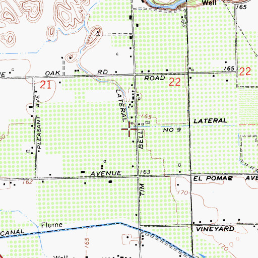 Topographic Map of Lateral Number Nine, CA