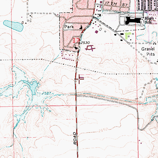 Topographic Map of United States Border Patrol Havre Station, MT