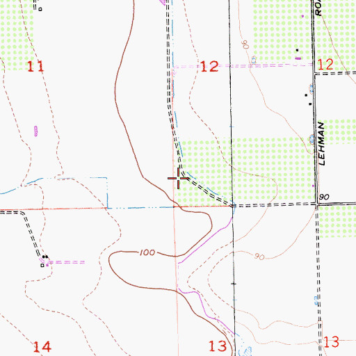 Topographic Map of Lateral Four West, CA